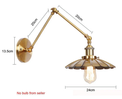 Decorbites™ verstellbare Langarm-Wandleuchte - Flexible Goldlampe für moderne Räume