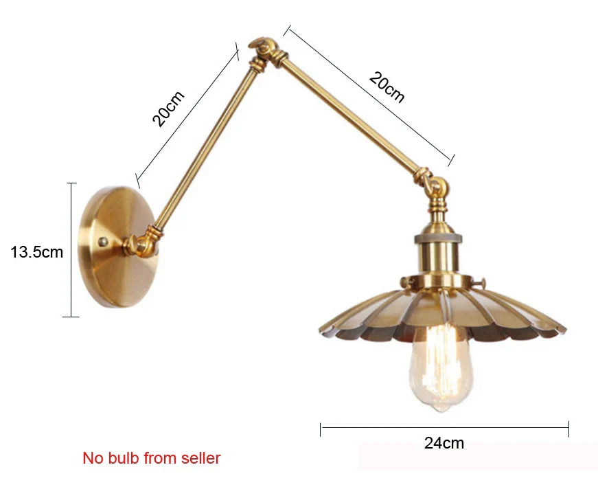 Gold Adjustable Wall Light