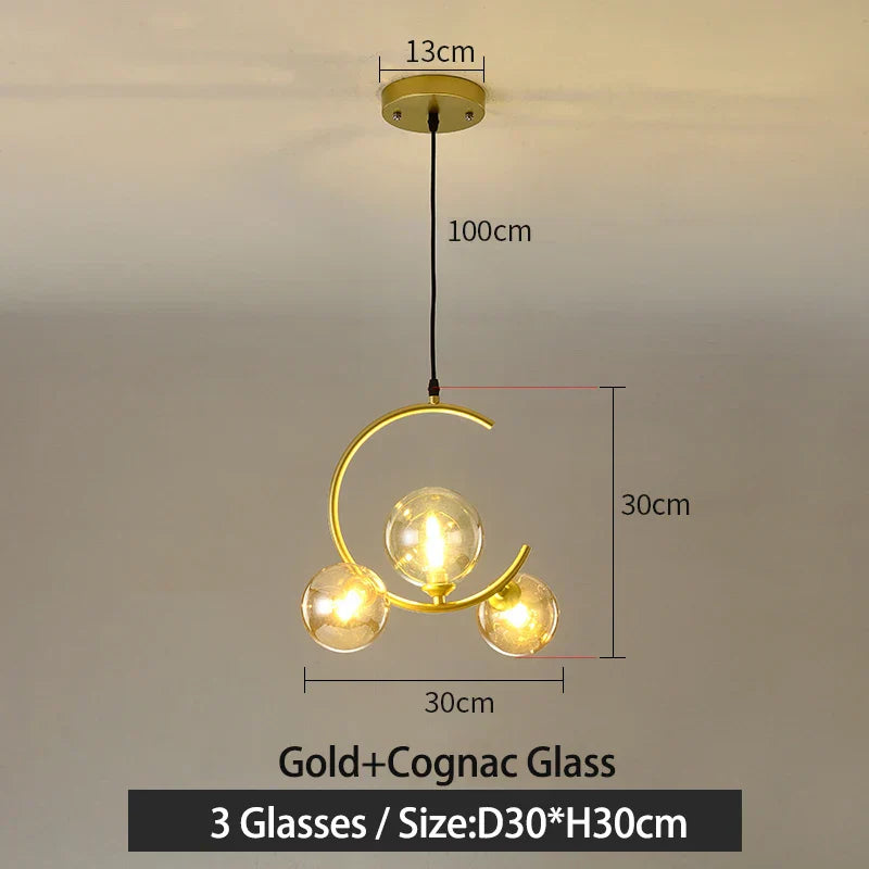 Decorbites™ Glas-Kugelleuchte | Moderne nordische G9 LED Lampe für Wohnzimmer & Schlafzimmer