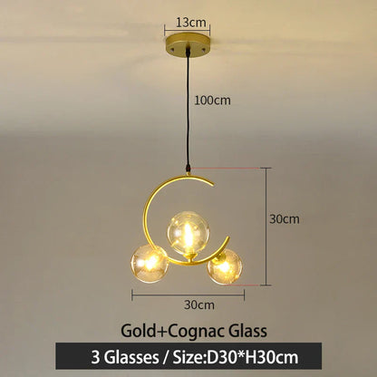 Decorbites™ Glas-Kugelleuchte | Moderne nordische G9 LED Lampe für Wohnzimmer & Schlafzimmer