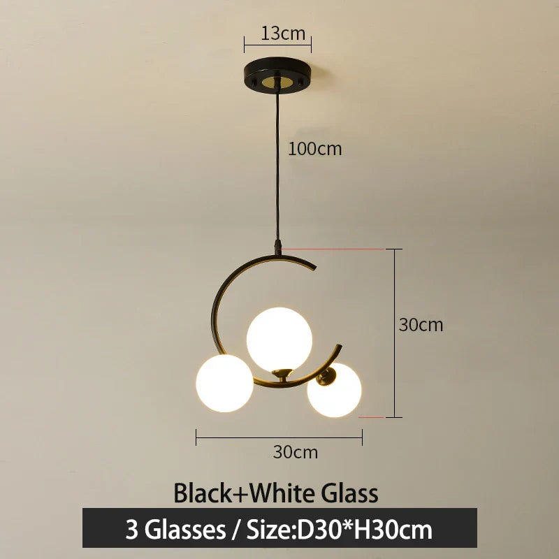 Decorbites™ Glas-Kugelleuchte | Moderne nordische G9 LED Lampe für Wohnzimmer & Schlafzimmer