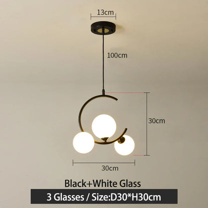 Decorbites™ Glas-Kugelleuchte | Moderne nordische G9 LED Lampe für Wohnzimmer & Schlafzimmer