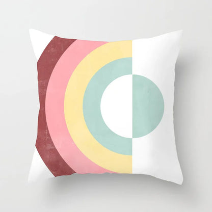 DecorBites™ Geometric Stitch Print Pillow Cover - Modern Minimalist Office Cushion