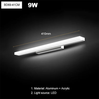 Decorbites™ LED-Acrylic-Wandleuchte für Badezimmer & Schlafzimmer, modernes Minimaldesign, antiebdunstende Sconces