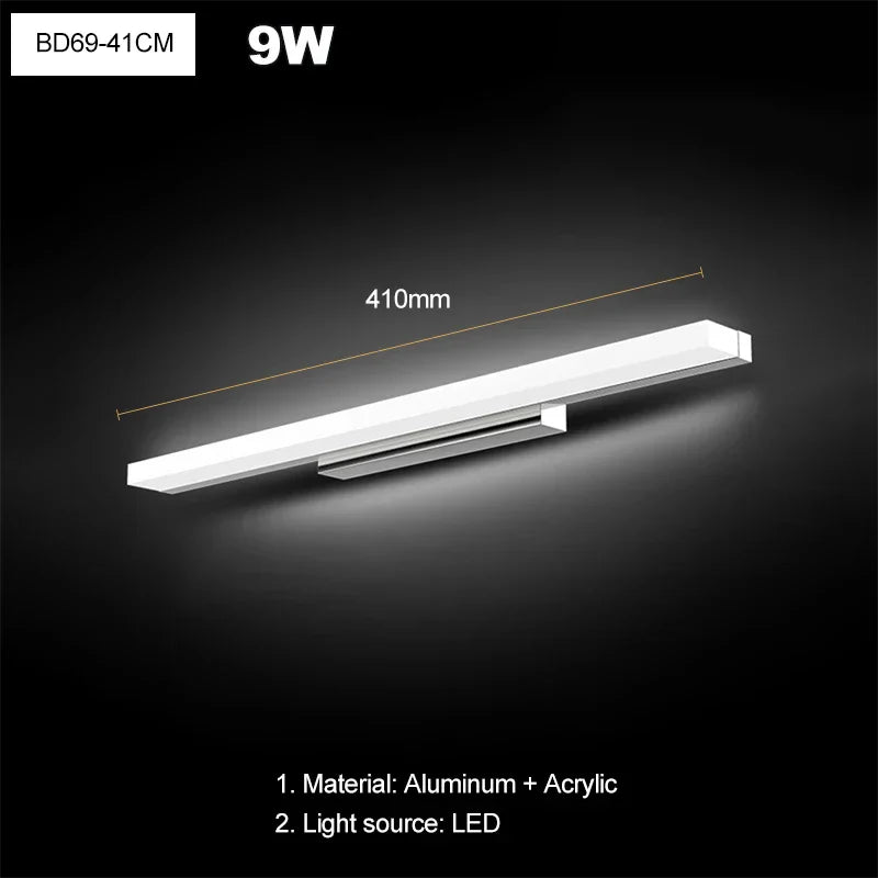 Decorbites™ LED-Acrylic-Wandleuchte für Badezimmer & Schlafzimmer, modernes Minimaldesign, antiebdunstende Sconces