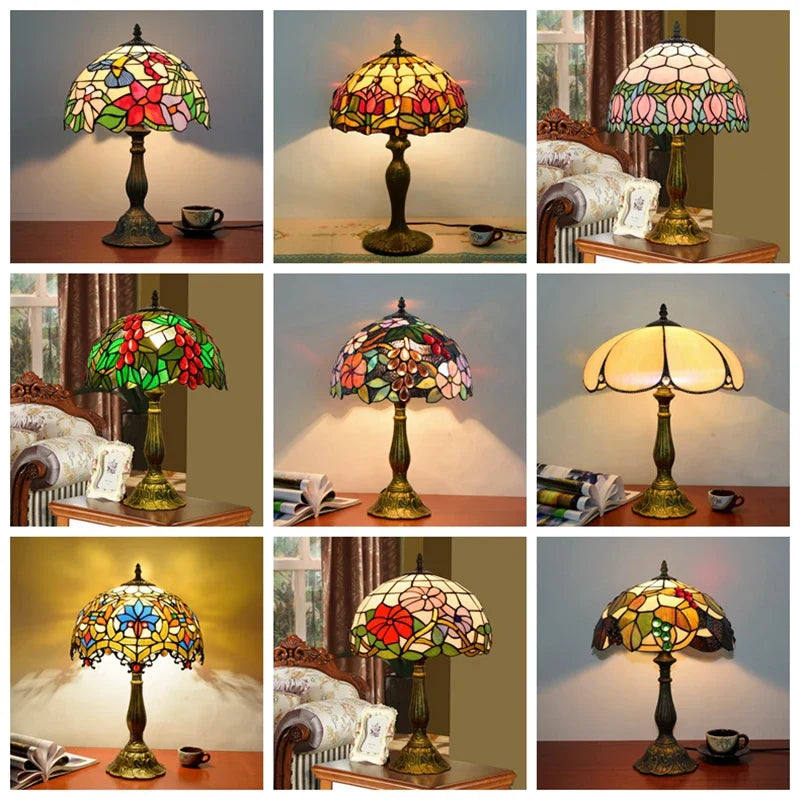 Decorbites™ Libelle Tiffany Bleiglas Tischlampe Vintage Schreibtisch Restaurant Schlafzimmer Beleuchtung