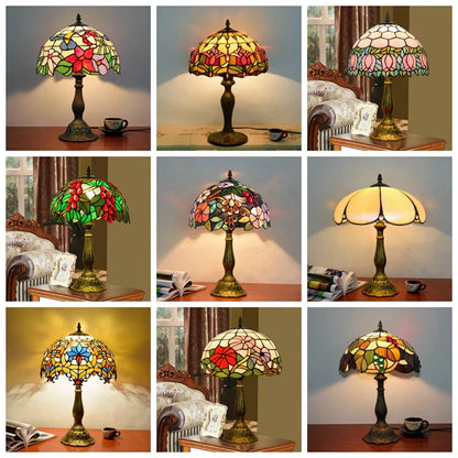 Decorbites™ Libelle Tiffany Bleiglas Tischlampe Vintage Schreibtisch Restaurant Schlafzimmer Beleuchtung