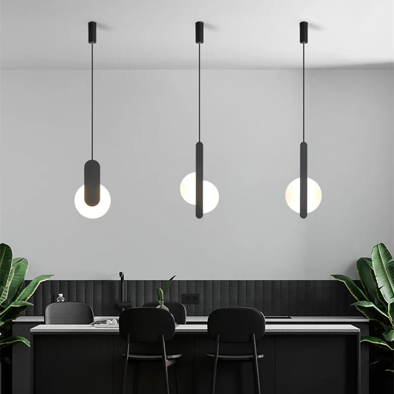 Nordic Minimalist Metal Bedside Pendant Light