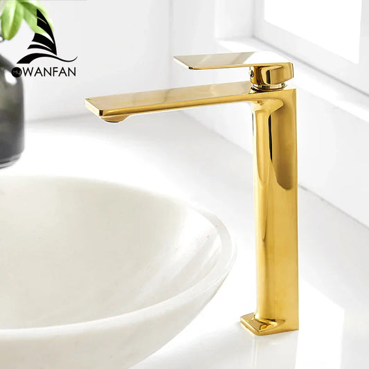 Decorbites™ Gold Einhebel-Waschtischarmatur Deckenversion Vintage Waschmischer