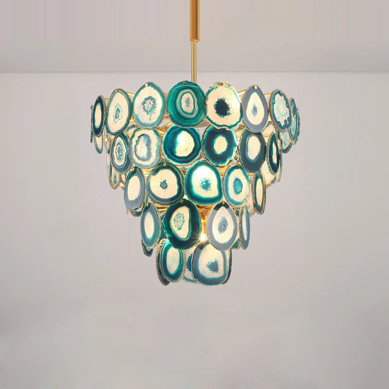 Colorized Agate Chandelier