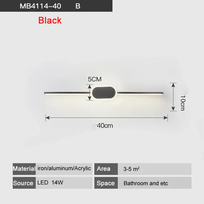 Decorbites™ LED-Wandleuchten - Weiß/Schwarzes Eisen & Aluminiumbasis, Acryl-Schirm, Spiegelleuchten