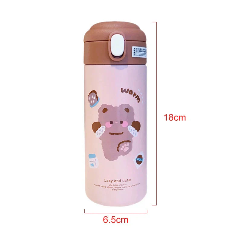 Decorbites™ Süßer Isolierter Trinkhalm-Becher Thermosflasche aus Edelstahl Vakuumflasche