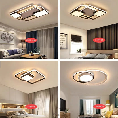 DecorBites™ LED Chandelier: Modern Dimmable Light for Living Room, Kitchen, and Aisle
