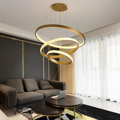 Decorbites™ Goldkreis-Kronleuchter Kreative LED-Beleuchtung Moderne Innenarmaturen