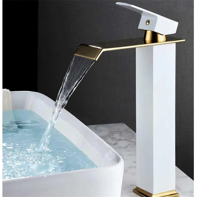 Gold Black Waterfall Faucet