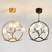Gold Glass Nordic Chandelier