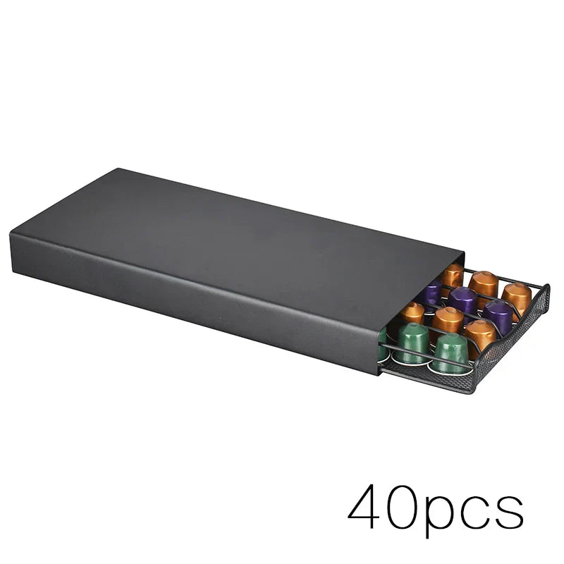 Decorbites™ 40 Pods Kaffeekapsel-Halter-Ständer für Nespresso - Kaffeorganizer