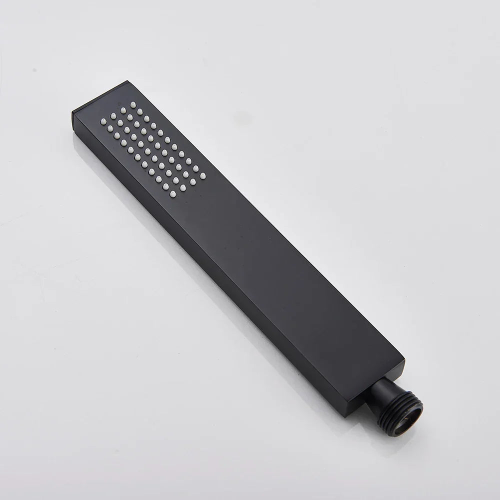 DecorBites™ Black ABS Handshower Head with 150cm Stainless Hose - Wall Mounted Faucet Accessory