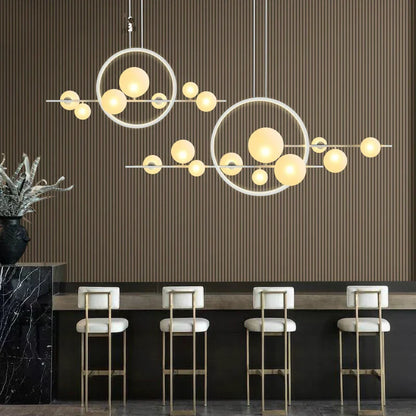 DecorBites™ Glass Ball LED Chandelier for Home Decor and Interior Lighting
