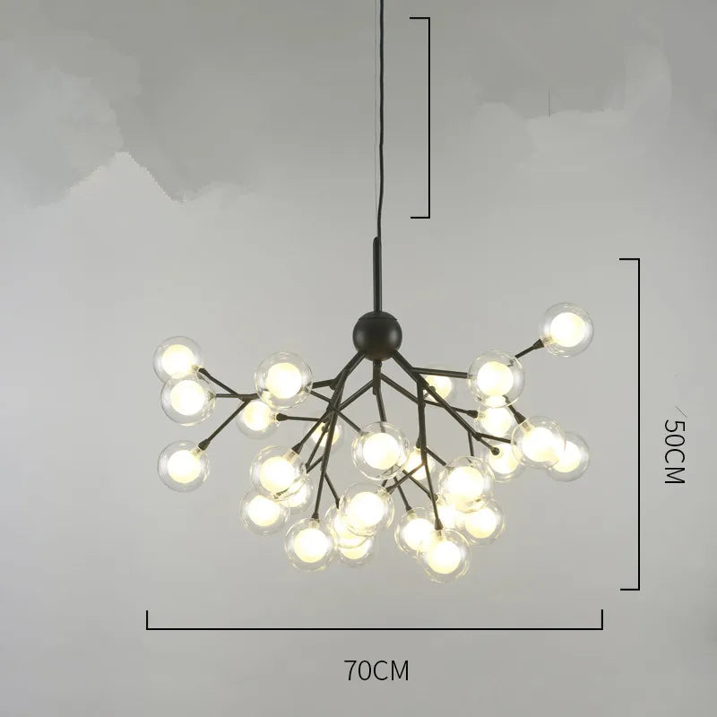 Decorbites™ Heracleum Firefly Glas-Kugelleuchter: Goldener Luxusbeleuchtung für Esszimmer, Küche und Treppenhaus