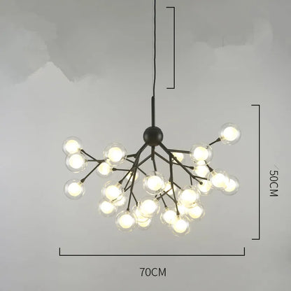 Decorbites™ Heracleum Firefly Glas-Kugelleuchter: Goldener Luxusbeleuchtung für Esszimmer, Küche und Treppenhaus