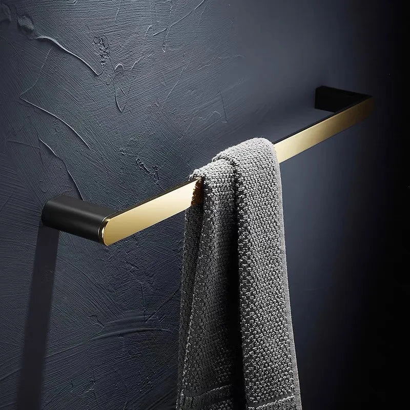Gold Black Bathroom Set