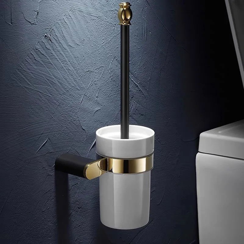 Gold Black Bathroom Set