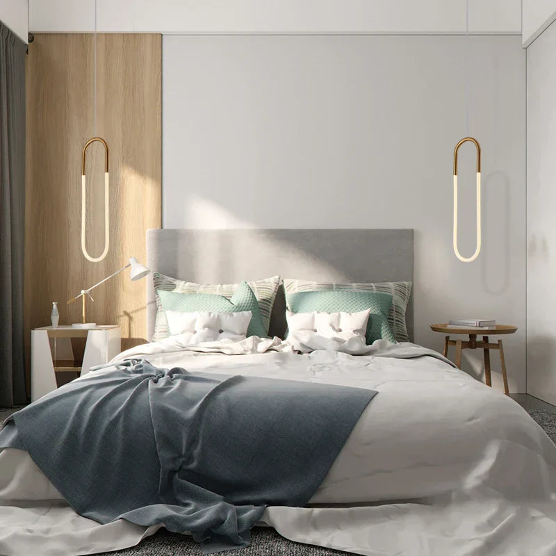 Gold Ring Pendant Light 3-Head Design