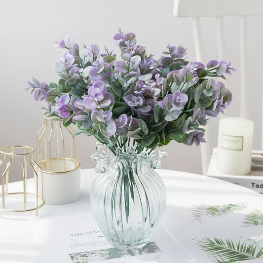 Decorbites™ Eukalyptus-Blätter-Vase: Künstliche Pflanzen für Zuhause, Weihnachten, Hochzeit, Garten, Floristik