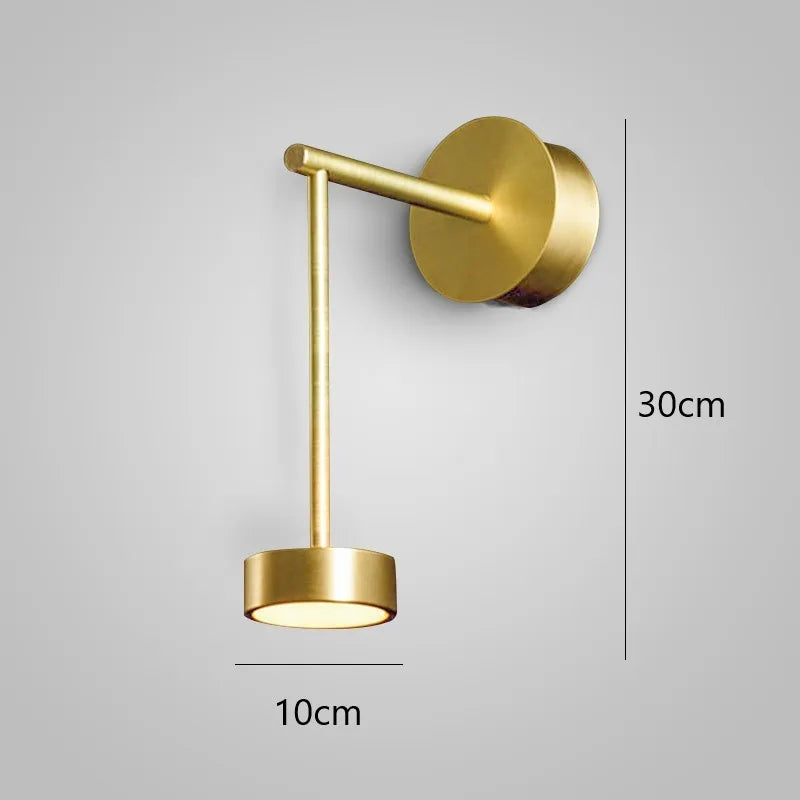 DecorBites™ Adjustable Direction Simple LED Wall Light - Nordic Gold Iron Art Wall Lamp