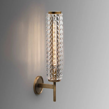 DecorBites™ Crystal Copper Wall Sconce: Modern Luxury LED Lighting for Living Room, Bathroom, Mirror