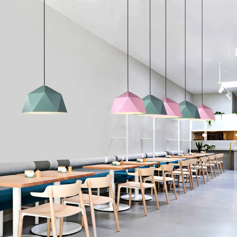 Decorbites™ Eisen-Diamant-Hängeleuchter Moderne Geometrie Pendelleuchten für Wohnzimmer & Café
