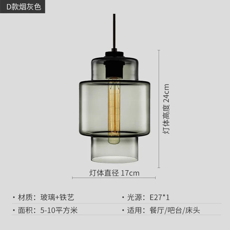 DecorBites™ Geometric Glass Pendant Light Collection: Modern Crystalline Pendant Series