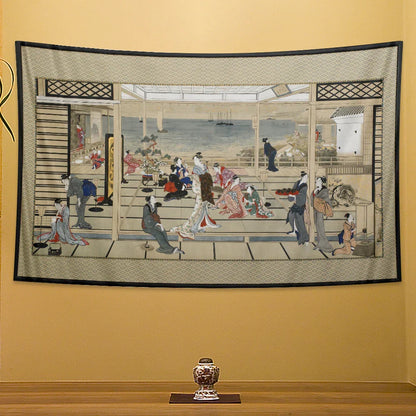 Decorbites™ Geisha Kanagawa-Druck Wandbehang für bohemian Heimdekoration & Yogamatte