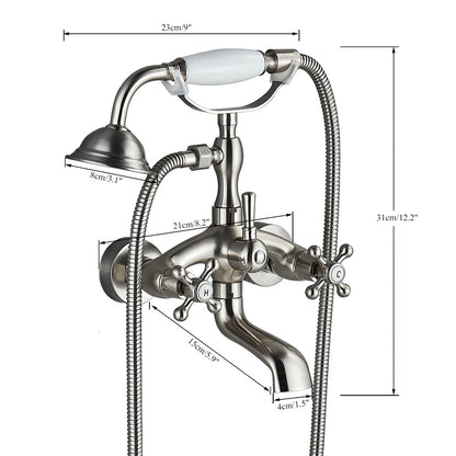 Decorbites™ Zweihandgriff Luxus-Badewannenarmatur mit Handbrause-Mischer