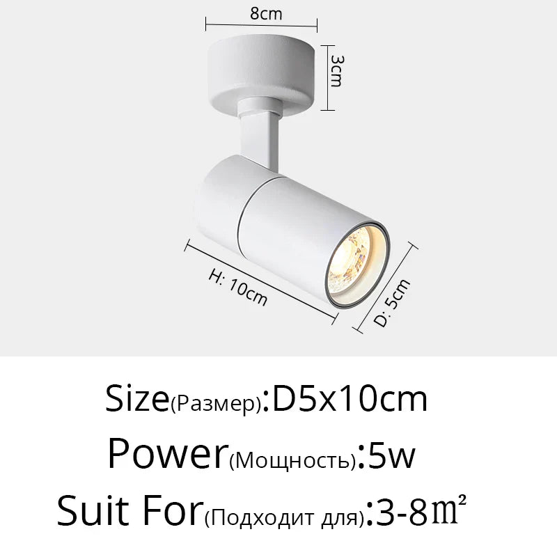 DecorBites™ LED Adjustable Angle Spotlight Ceiling Lights for Background Wall and Aisle
