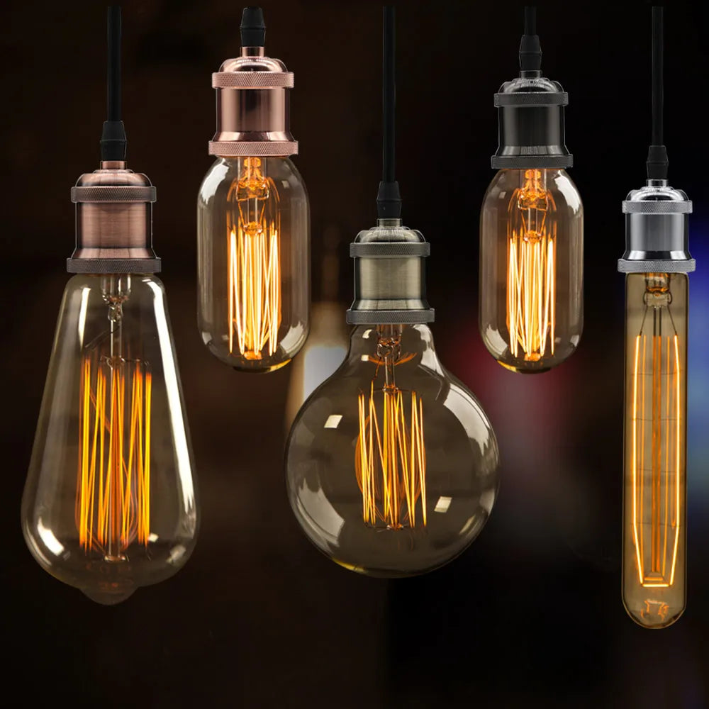 Decorbites™ Industrielle Hängeleuchte Lampe E27 90-265V Edison-Glühbirnenfassung Loft-Heimdekoration