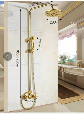 Decorbites™ Zweihand-Regendusche-System mit Schiebeschiene - Wandmontierter Badezimmer-Mischer