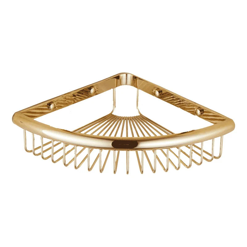 Gold Black Corner Shelf