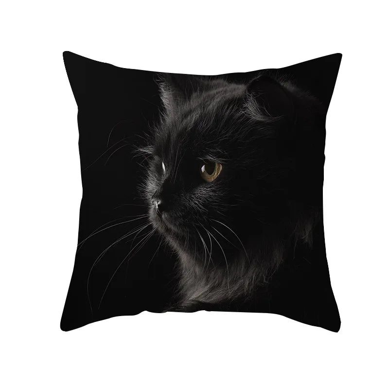 Decorbites™ Schwarze Katze Kissenbezüge - Süße Katzenliebhaber Kissenhülle