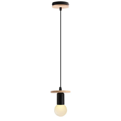 Decorbites™ LED Holz-Deckenleuchte Pendellampe Vintage Retro Loft Hänge Lampe Suspension E27