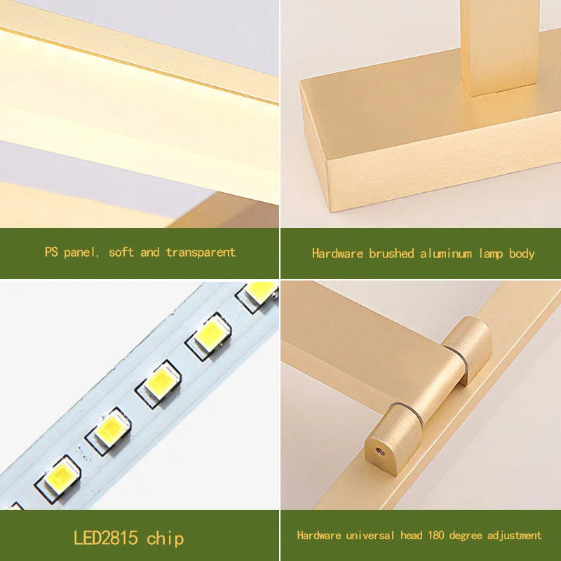 Decorbites™ Acryl-Goldener Spiegelschrank-Lampen 40 cm für Badezimmer, Schlafzimmer und Kosmetikbeleuchtung