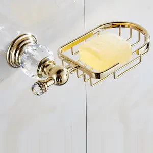 Gold Crystal Bath Set