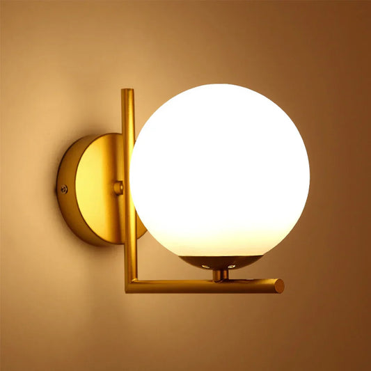 Decorbites™ Glas-Kugellampe Wand für Schlafzimmer, Treppenhaus, Flur, Büro - Moderne E27 Innenleuchte