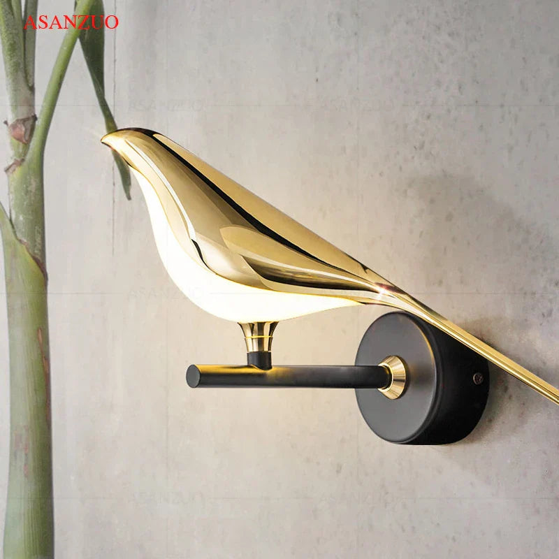 Decorbites™ Golden Bird LED Wandlampe: Modernes Design für Flur, Treppenhaus, Wohnzimmer, Schlafzimmer-Dekoration