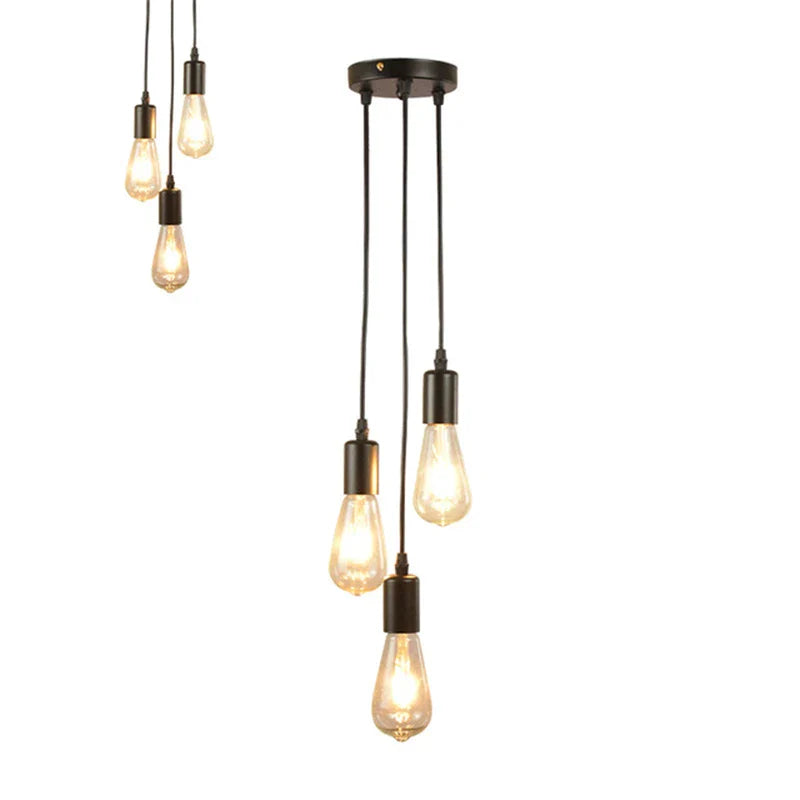 DecorBites™ 3-Head LED Pendant Lamp Industrial Ceiling E27 Retro Hanging Light
