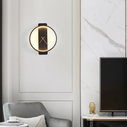 Decorbites™ LED-Wandlampe Wanduhr Modernes Design Nordisch Luxuriös Einfach Für Hotel Nachttisch