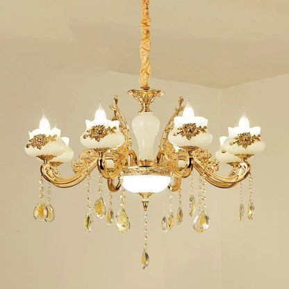 Decorbites™ Gold Crystal LED-Kronleuchter: Elegante Beleuchtung für Wohnzimmer, Hotel oder Villenhalle