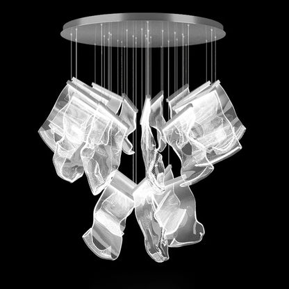 Decorbites™ Goldene Liebes-Papier-Lüster: Postmoderne LED-Designerbeleuchtung für den Eingangsbereich