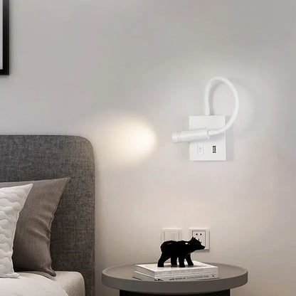 Decorbites™ LED-Nachttisch-Wandleuchte mit USB-Anschluss & Schalter – Modernes nordisches Design